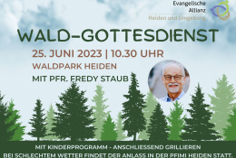 Wald-Gottesdienst & Grillplausch mit Fredy Staub